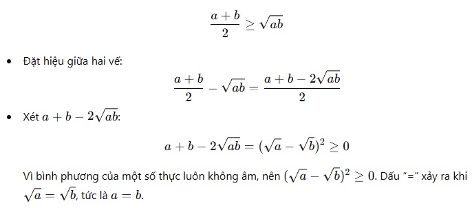 Chứng minh bất đẳng thức Cosi