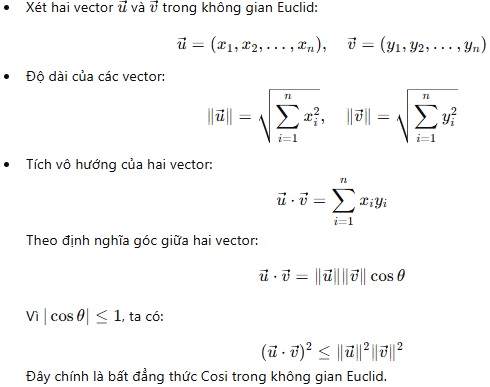 Chứng minh bất đẳng thức Cosi